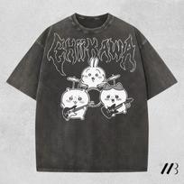 Metal Chiikawa Shirt, Soft Graphic Tee with Cute Metal Design, Comfort Colors Casual Wear for Fans, Perfect Gift for Anime & Kawaii Lovers M