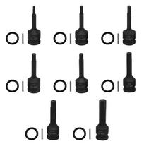 8Pcs H4-H12 Impact Socket Adapter 1/2Inch Nut Metric Sockets Hex Extension 1