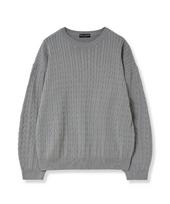 Dream World Cable Round Knit (Gray) Grey/Free