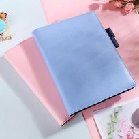 Xiwan Customizable A6 6-Ring Binder Hardcover Organizer/Planner Notebook Fashion PU Leather Cover Pen Holder Refillable Loose (Blue,A6) mėlyna