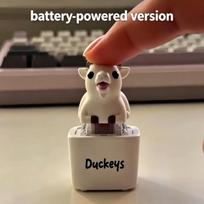 Mini Cartoon Lamb Press Keychain Rechargeable Sound Light Effect Cute Bag Charm for Women Girls Daily Accessories Battery-powered