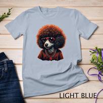 Funny Poodle Dog Miniature Poodle Toy Poodle Retro Sunset T-Shirt Unisex T-shirt 5 S