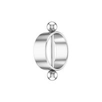 Set of 5 Pairs Circle Rounder Straight Barbells 16G Bar Stud Ring Stainless Steel Nipple Piercing Jewelry for Women for Weddings sidabras