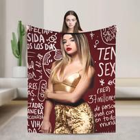 L-Lolas I-Indigos Spanish Singer Blanket Quality Super Soft Bedding Throws Spring Travel Couch Chair Sofa Bed Novelty Bedspread Size: 75*100cm, Weight: 230 GSM