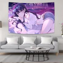 Anime Oshi No Ko Poster Printed Tapestry Aesthetic Wall Hanging For Dorm Bedroom Home Decoration 100X70CM