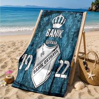 Banik Ostrava Crest Emblem Beach Towel, Quick-drying, Easy to Care for, Suitable for Both Fitness and Beach Vacations,Sports Essential 70cmx140cm(27x55inch)
