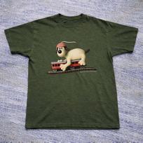 Wallace Gromit Militarry Green Cotton TShirt S