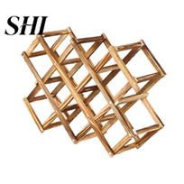 Creative Folding Red Wine Rack Wooden Durable Grape Liquor Holder Home Supply 6