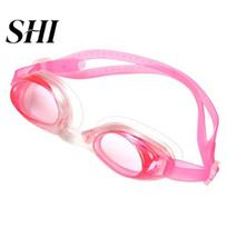 Swimming Goggles Water-Resistant Adjustable Impact-Resistant UV Protection with Elastic Strap Swim Glasses Eyewear High Clarity Lens for Kids rožinė