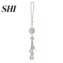 Sparkling Car Mirror Accessory Rhinestone Pendant Stainless Steel with Refractive Faux Bling Crystal Ball for Compliments A Glamorous Interior balta