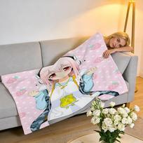 Mielos Seksualios Anime Veikėjos SUPER SONICO Metama Didelio Tankio Trumpo Pluošto Antklodė Minkšta Sofai Oro Kondicionuojamai Patalpai. 75X95CM