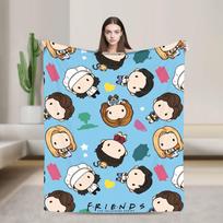 Draugai Animacinis Serialas Antklodės Šilta Minkšta Pliušinė Antklodė Sofai Lovai Kelionei Biurui Flanelinė Patalynė Lovos Užvalkalas 75X95CM