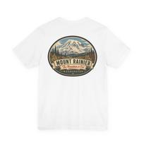 Mount Rainier - Mid Century National Park T-Shirt | Retro Washington Mountain Graphic Tee | Vintage Travel Souvenir Shirt S