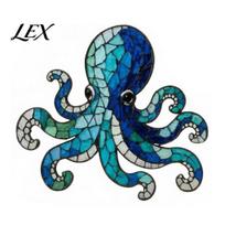 Educational Diy Kits for Family Octopus Mosaic Kit Beginners, DIY Acrylic Sea Animal Glass Craft Set with Step-by-Step Creative Handmade Gift A