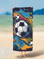 1pc  Beach Towel, Vibrant Football Themed,  Digital Printing, Quick-Drying, Available In Multiple Sizes, Suitable For Boys And 50X100CM
