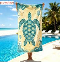 Vibrant Tropical Red Sea Turtle Beach Towel Quick Dry Soft Microfiber Towel for Beach Days Getaways & Lively Poolside Lounging 50x100cm
