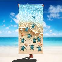 Sea Turtle Graphic Microfiber Beach Towel Quick Dry Sand Proof Large Bath Towel Soft Absorbent Outdoor Travel Yoga Swim Towels 50x100cm
