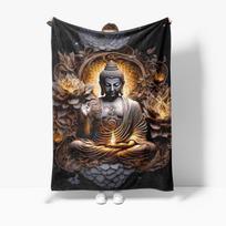 Buddha Sakyamuni Buddhism Faith Religion Soft Plush Blanket,Flannel Blanket Throw Blanket for Living Room Bedroom Bed Sofa Pray Size: 75*100cm, Weight: 230 GSM