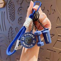 Water Cups Simulation Dumbbells Keyring Dopamine Fitness Series Pendant  Friends mėlyna