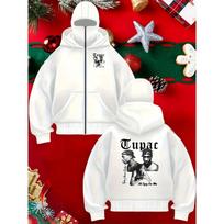 Men's Popular Clothing Print Cool Mask Hooded Zipper Sweatshirt Jacket Couple Top S