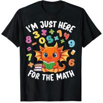 Math Dragon T shirt: Funny Nerdy Cartoon Tee, School Humor Gift 4XL