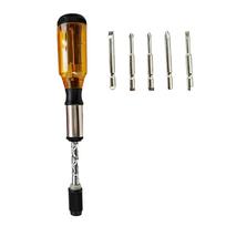 Push Pull Ratchet Screwdriver with 5Pcs Screwdriver Heads Spirals Ratchet Screwdriver Screwdriver Ratcheting 1