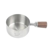 Matavimo Šaukštelis Nerūdijančio Plieno Mini Puodukas su Snapeliu ir Patogia Rankena Majonezo Patiekimo Įrankis Padažams, Prieskoniams, Sviestui (Silver,80ML) sidabras