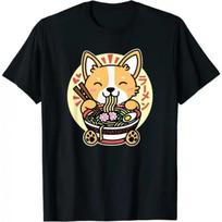 Corgi In Pocket Funny Crazy Dog Lover Gift T-Shirt Kawaii Ramen Cute Anime Dog-Corgi Japanese Noodles Drk Tees S