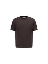 Giozia Men'S Washable Miracle Cable Short Sleeve Sweater_Brown Br (Brown) / 95
