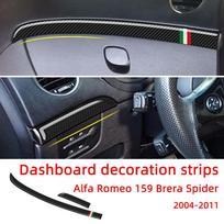 Prietaisų skydelio apdailos juostelės Anglies pluošto automobilio lipdukai Alfa Romeo 159 Brera Spider 2004-2011 m. Interjero aksesuarai For RHD-B