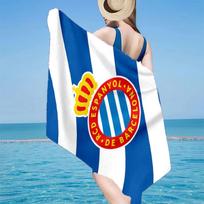 Real Sociedad Crest Design Microfiber Beach Towel, Lightweight And Quick-Dry, for Summer Travel, Beach Essential, Swimming Pool 70cmx140cm(27x55inch)
