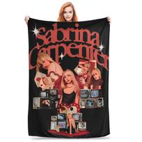 Sabrina Caprenter Plush Blanket Boys Flannel Bedding Throws For Couch Chair Sofa Bed Warm Soft Quality Bedspread Size: 75*100cm, Weight: 230 GSM