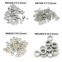 Metaliniai sandarinti miniatiūriniai guoliai įvairių dydžių 10 vnt. mr52-74-85-148 3*6*2.5 4*7*2.5 5*8*2.5 6*10*3 MR115ZZ 5x11x4mm