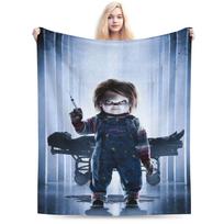 Terrifier Super Soft Throw Blanket, Horro Theme Breathable & Lightweight Flannel Blanket For Living Room, Naps, Dorm, All Season Size: 75*100cm, Weight: 230 GSM