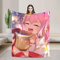 Warm Soft Blankets Picnic Haru Urara Uma Musume Throw Blanket Flannel Bedspread For Living Room Aesthetic Sofa Bed Cover Size: 75*100cm, Weight: 230 GSM