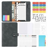 Vintage A5 Notebook Binder 2024 2025 A6 Soft PU Leather Cover Creative Bookkeeping Ledger Hardcover Diary Style (Dark grey,105mm  * 148mm&A6) tamsiai pilka spalva
