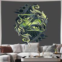 Trippy Eye Tapestry Psychedelic Wall Hanging Bohemian Decor Festival Room Aesthetic Vaporwave Art Home Decoration Wall Art Gift 100X70CM
