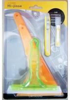 Car Film Application Silicone Triangle Squeegee Set - Bubble & Water Removal Tool 6-piece set geltona