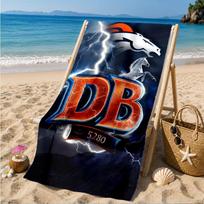 Denver Broncos  Beach Towel, Quick-drying, Easy to Care for, Suitable for Both Fitness and Beach Vacations,Sports Essential 70cmx140cm(27x55inch)