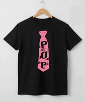 Pop Tie Graphic Tshirt Inspired By Harry Styles Black Pink Unisex Tee S