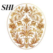 Peel And Stick Bathroom Decor Vintage Flower Toilet Sticker Removable Self-adhesive Waterproof PVC Living Delicate Room Wall Art Lid Decoration Decal geltona