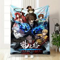 A Vibrant Group of Characters with Dynamic Poses and Mystical Elements. for All Seasons Blanket Lunch Break Throw Gift 75X95CM