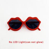 Kiss Me Luminous Glasses Bride To Be Light Glasses Girls Glowing Red Lips Sunglasses For Women Y2k Accessories Nightclub Props