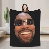 Kanye West Mėmės Antklodė Kempingo Flaneliniai Lovos Patalynės Metimai Sofai Kėdei Sofa Lova Minkštas Individualios Kokybės Lovatiesės Dovana 75X95CM