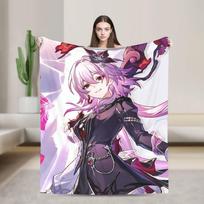Super šilta antklodė Vaikams Suaugusiems Kempingui Honkai Star Rail Mėtoma antklodė Flanelinis lovatiesis Lauke Naujiena Sofos lovos užvalkalas 75X95CM