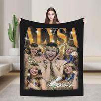 Alysa Liu Vintažiniai JAV pledai Flaneliniai Pavasario/Rudens Daugiafunkciai Minkšti Pledai Sofai Miegamajam Lovatiesė 75X95CM
