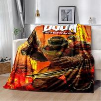 Doom Retro Žaidimas Žaidėjas Animacinis Antklodė,Minkšta Mesta Antklodė Namams Miegamajam Lovai Sofai Piknikui Kelionėms Ofisui Poilsiui Užklotas Vaikams 75X95CM