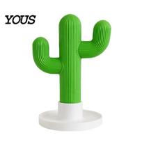 Headphone Holder for Apple Cactus Stand And Watch Holder, Desktop Organizer with Cable Storage Tray, 3D Printed Display Rack Earphones Smart žalia