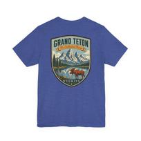 Grand Teton - Mid Century National Park T-Shirt | Retro Wyoming Moose Mountain Graphic Tee | Vintage Travel Souvenir Shirt XL