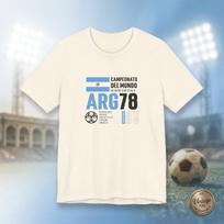 Argentina '78 World Cup T-Shirt, Vintage Soccer Championship Tee, ARG 78 Football Apparel S